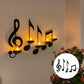 Schwarze Musiknoten Wandlampe