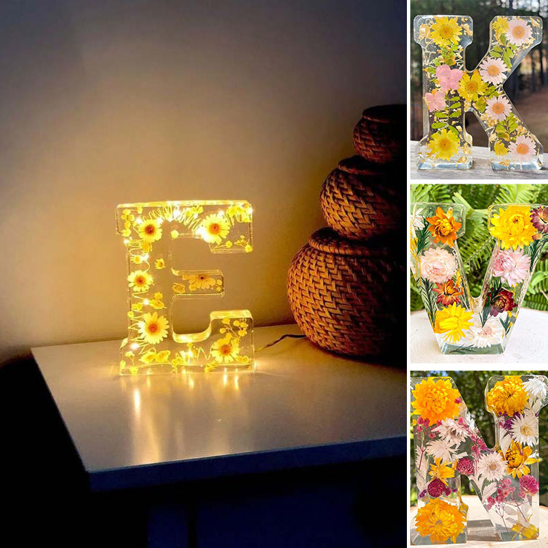 Frendorf | Nachtlicht aus Kunstharz mit Blumenmuster