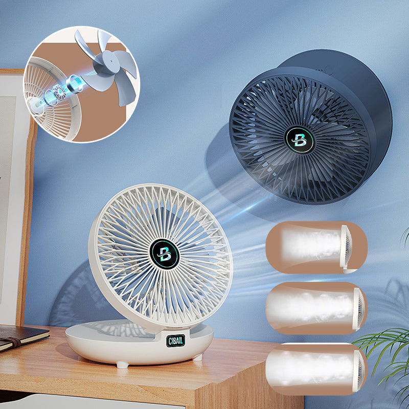 Frendorf | BreezeMate Mini-USB Ventilator | Tragbar & Wiederaufladbar | Verstellbar | Wand- & Desktopnutzung