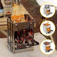 Frendorf | Outdoor Klappholzofen Mini Edelstahl Grill Camping Picknick