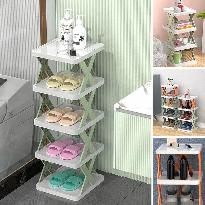 Frendorf | Faltbares Mehrschichtiges Schuhregal, Schuhlagerregal Organizer