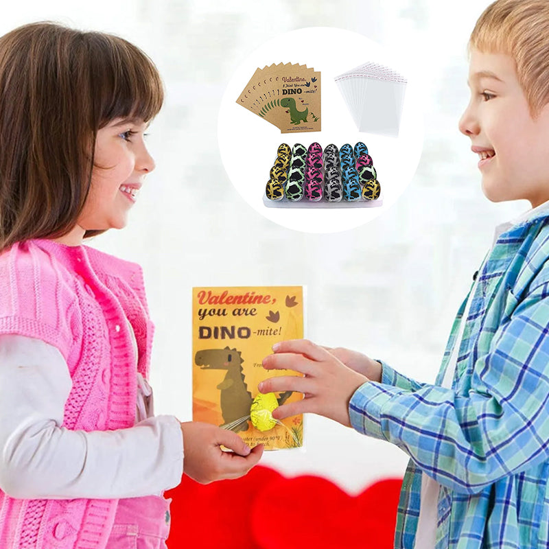 Frendorf | 24 Stück Dinosaurier-Ei-Schlupfkarte