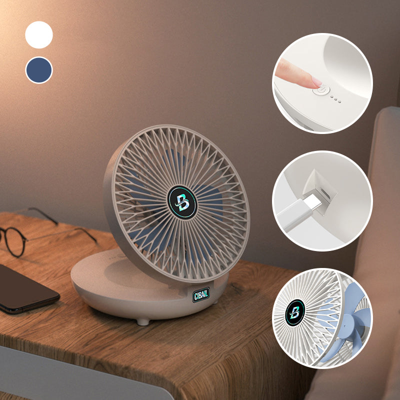 Frendorf | BreezeMate Mini-USB Ventilator | Tragbar & Wiederaufladbar | Verstellbar | Wand- & Desktopnutzung