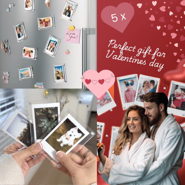 Frendorf | Magnetische Fot rahmen für den Kühlschrank (5 Stk)