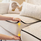 Lineare Moderne Stretch Chenille Vollumhüllung Couchbezug