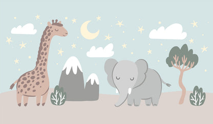 Frendorf | Feen Nacht Tiere Cartoon Tapete Wandbild