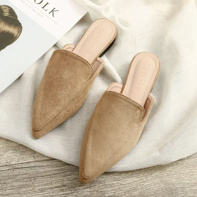 Frendorf | Elegante Wildleder-Mules mit spitzer Zehenpartie