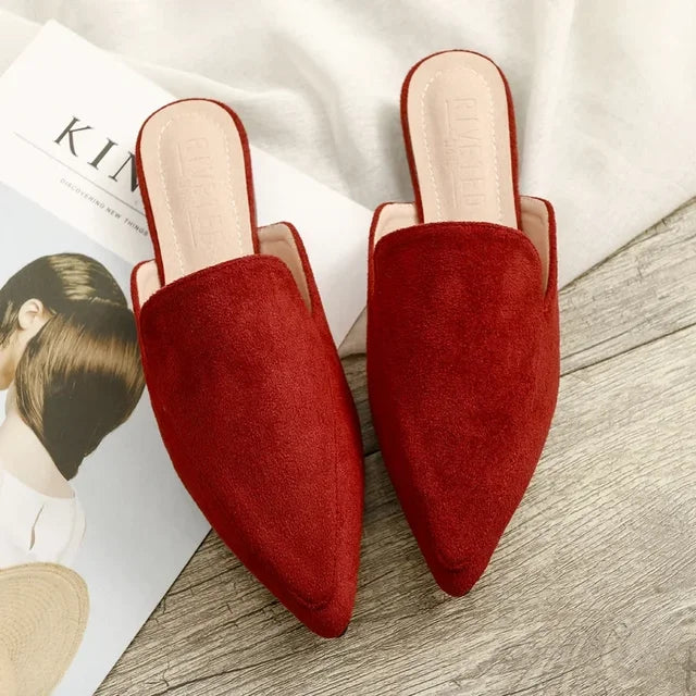 Frendorf | Elegante Wildleder-Mules mit spitzer Zehenpartie