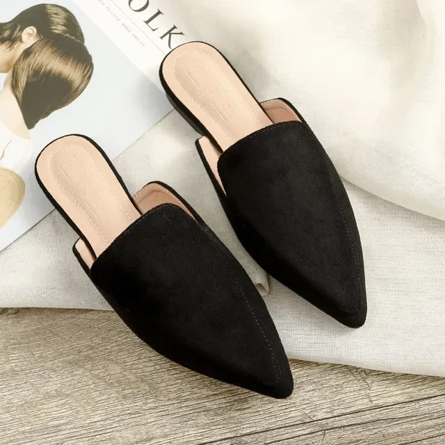 Frendorf | Elegante Wildleder-Mules mit spitzer Zehenpartie