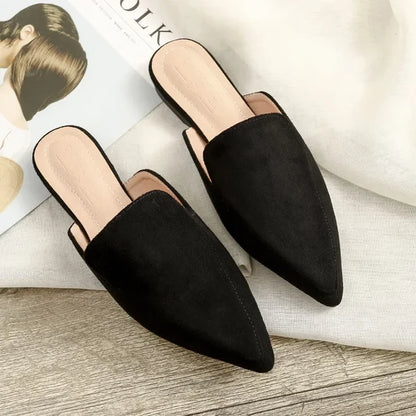 Frendorf | Elegante Wildleder-Mules mit spitzer Zehenpartie