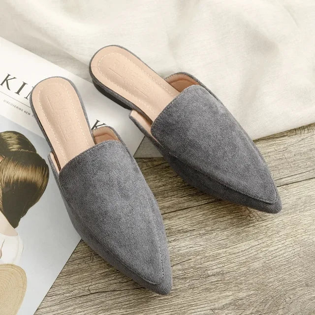 Frendorf | Elegante Wildleder-Mules mit spitzer Zehenpartie