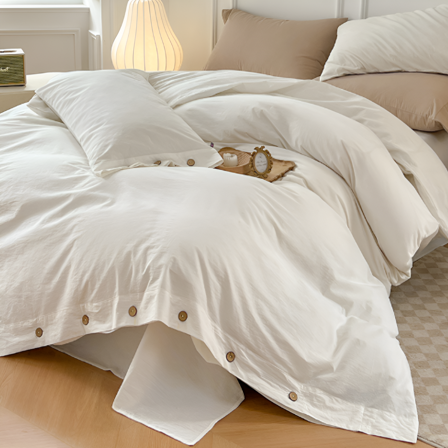 Frendorf | Favonia | Baumwoll Bettwäsche Set 135x200 cm mit Kissenbezügen