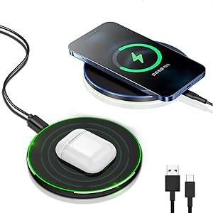 Frendorf | 30W Schnelles kabelloses Ladepad | Premium USB C Ladekabel MagSafe Ladegerät für Apple iPhone, Samsung & Android - Fast Wireless Charging Pad