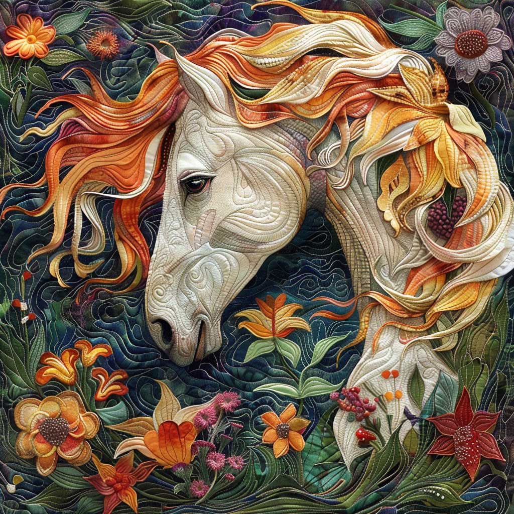 Floral Horse Decke