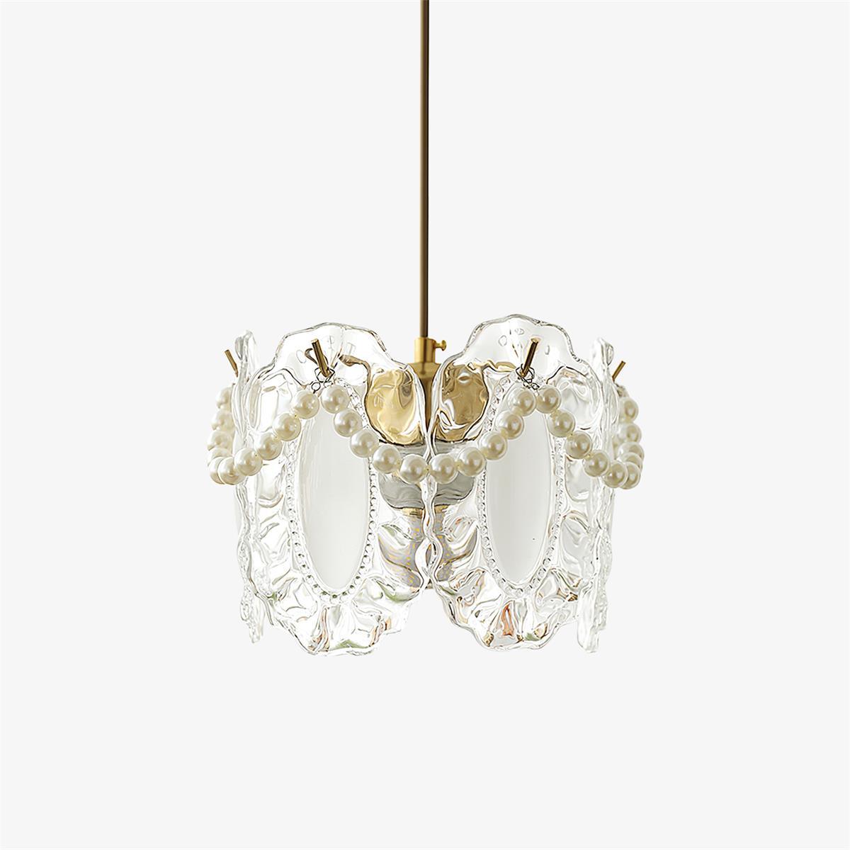 Frendorf | LumiPetal Glas Pendelleuchte | Florales Design | Elegante Beleuchtung | Deko für Zuhause