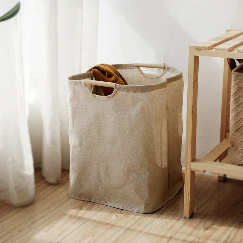 Frendorf | JapanStil Baumwoll-Leinen Wäschekorb