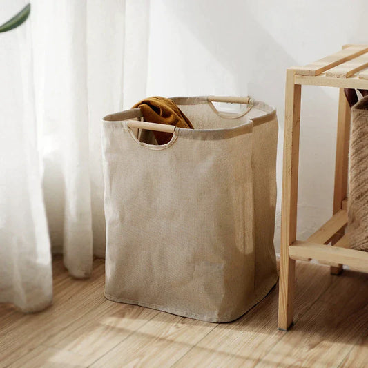 Frendorf | JapanStil Baumwoll-Leinen Wäschekorb