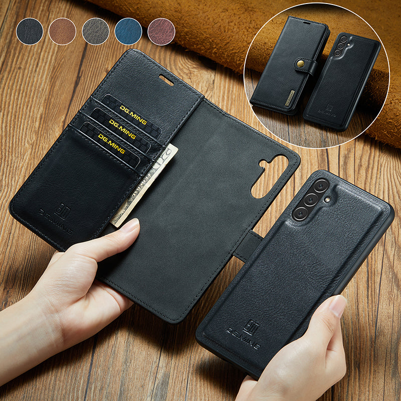 Frendorf | 2 in 1 abnehmbare Flip-Ledertasche für Samsung Galaxy