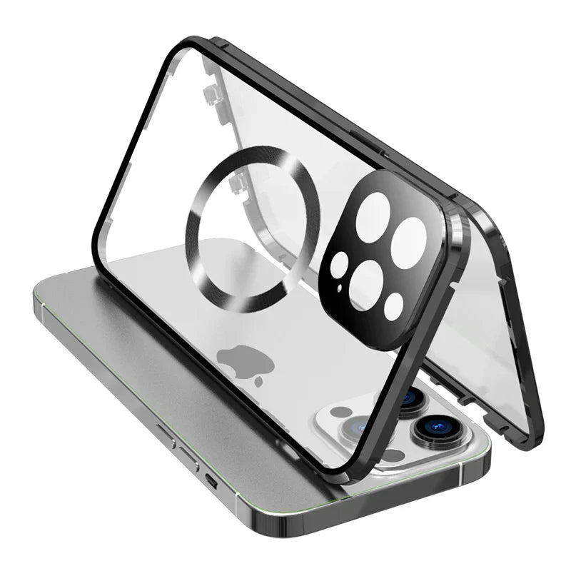 Frendorf | Vollschutz Metallrand Hülle für iPhone