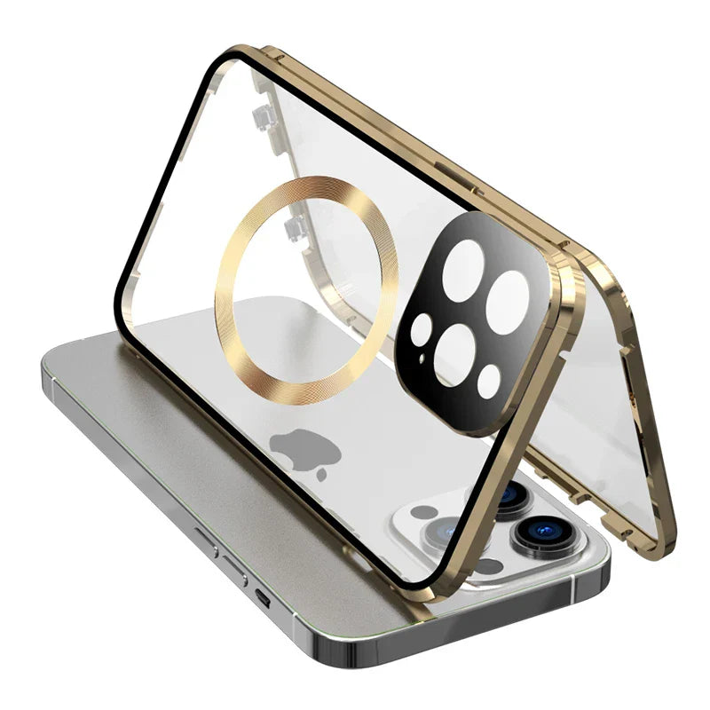 Frendorf | Vollschutz Metallrand Hülle für iPhone