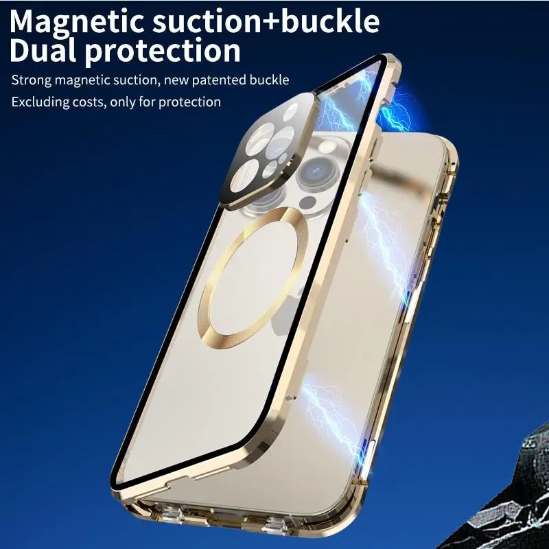 Frendorf | Vollschutz Metallrand Hülle für iPhone