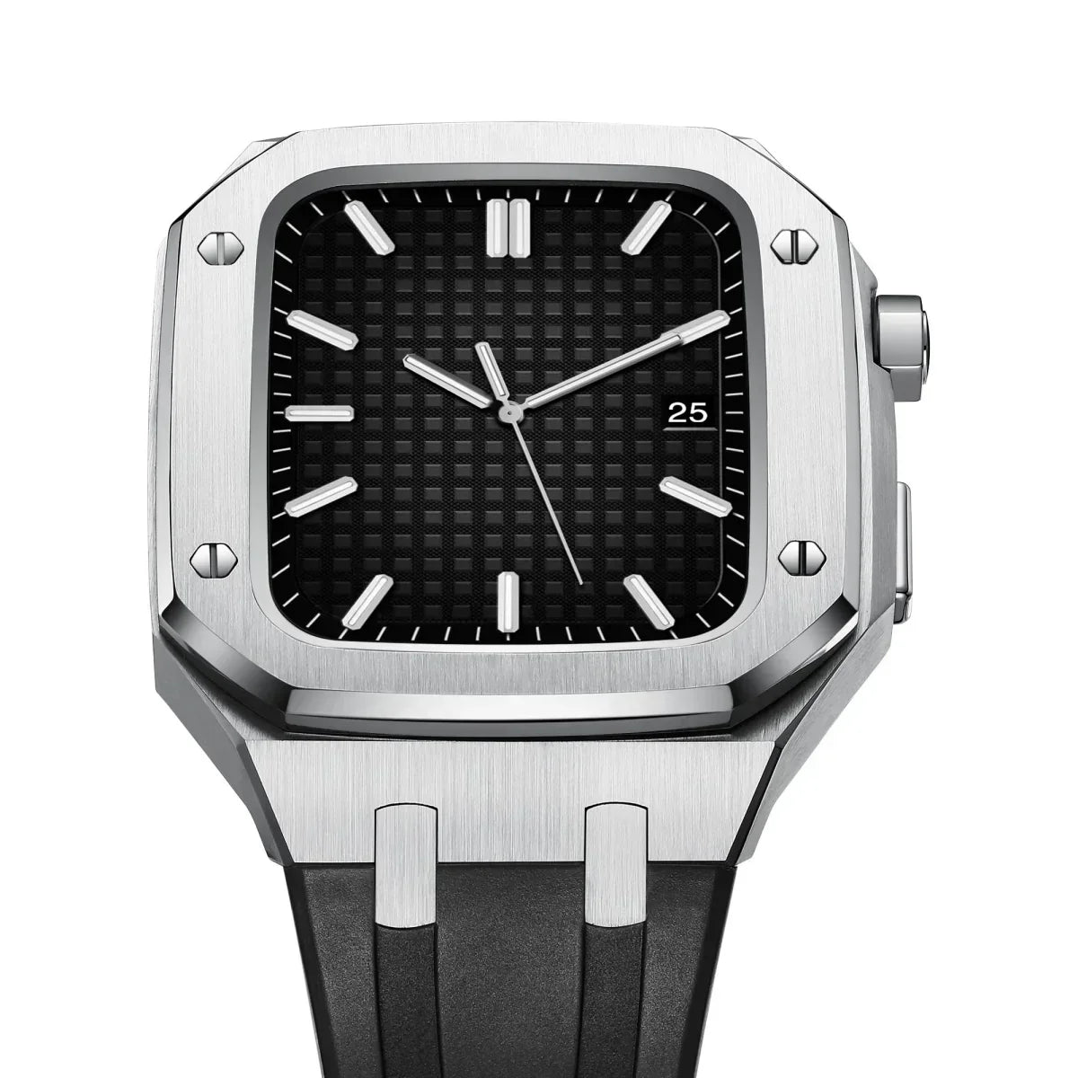 Frendorf | AP9009 Silikonband 316L Edelstahl Uhrengehäuse Retrofit-Kit für die Apple Watch