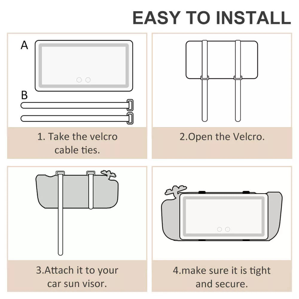 Frendorf | Auto Sonnenblende LED Kosmetikspiegel