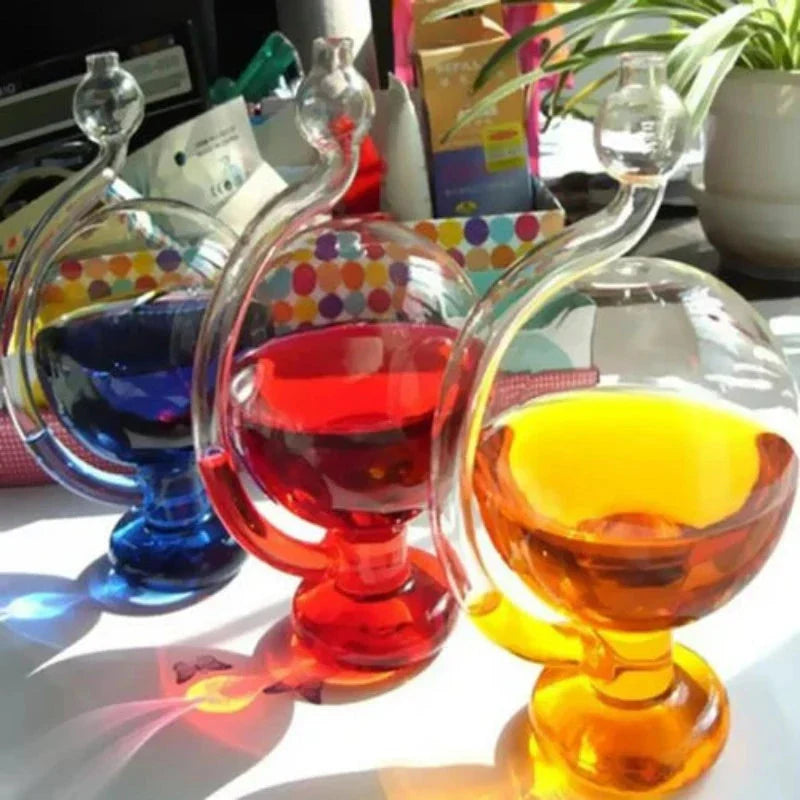 Royaleva Glas Wettervorhersage Flasche Barometer - Stilvoller Desktop Wettervorhersager und Dekor