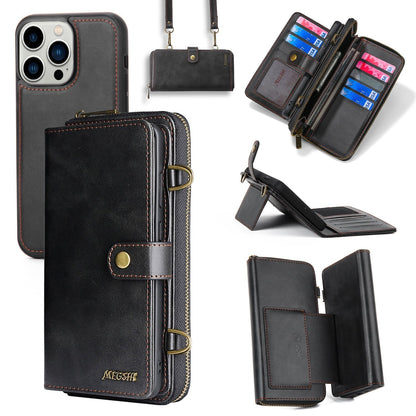 Frendorf | Reißverschluss Abnehmbare Leder Frauen Brieftasche Flip Karte Magnetische Fall Mit Sollte Strap Für iPhone