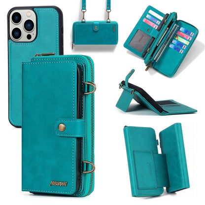 Frendorf | Reißverschluss Abnehmbare Leder Frauen Brieftasche Flip Karte Magnetische Fall Mit Sollte Strap Für iPhone