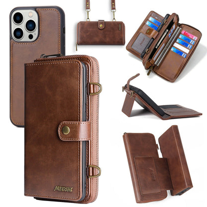 Frendorf | Reißverschluss Abnehmbare Leder Frauen Brieftasche Flip Karte Magnetische Fall Mit Sollte Strap Für iPhone