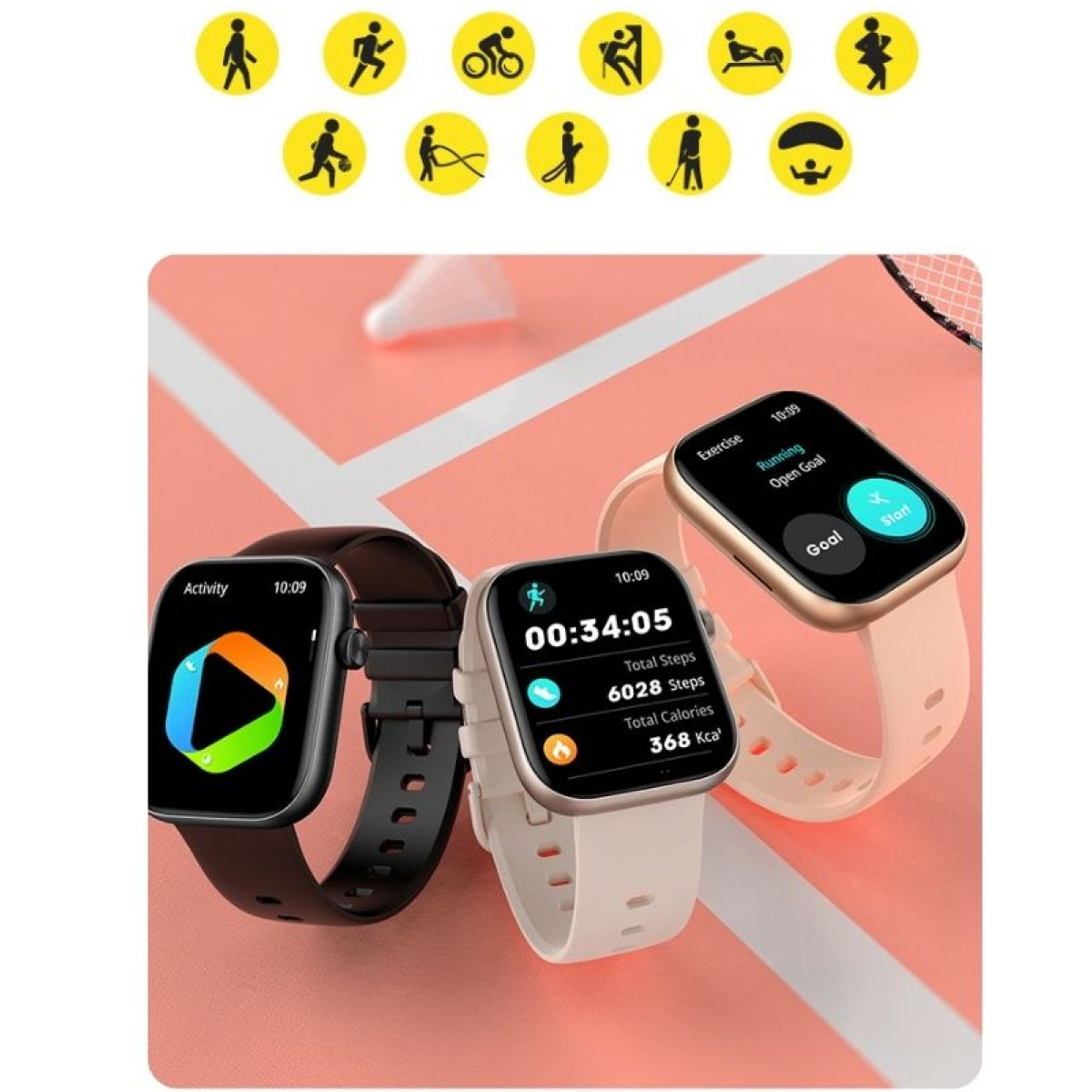 Frendorf | Edition 2024 Smartwatch für Frauen - Fitness Smartwatch für Android - Stilvolles tragbares Gerät für Mädchen & Jugendliche