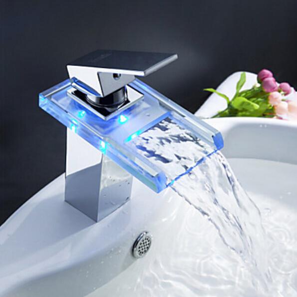 Frendorf | Badezimmer Wasserfall LED Wasserhahn