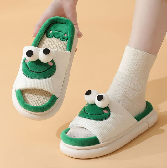 Frendorf | 3D Augen Frosch Hausschuhe