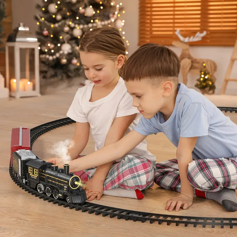Frendorf | TrackMaster Pro - Batteriebetriebenes elektrisches Zugset mit realistischen Geräuschen