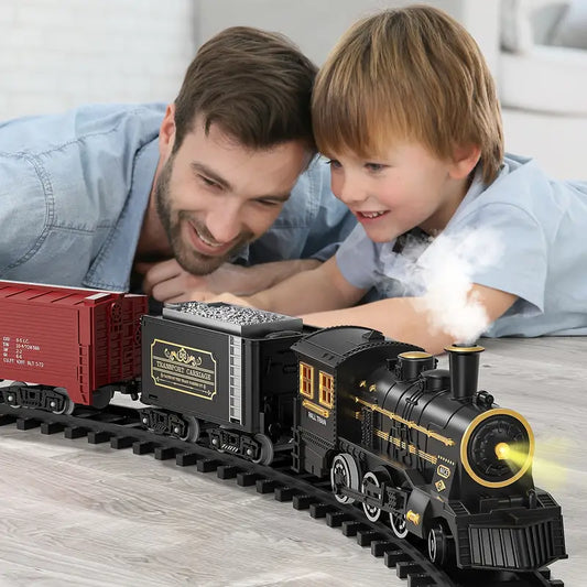 Frendorf | TrackMaster Pro - Batteriebetriebenes elektrisches Zugset mit realistischen Geräuschen