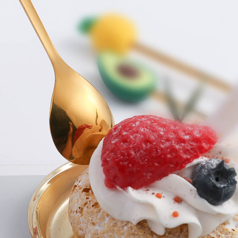 Frucht Edelstahl Dessertlöffel & Gabel
