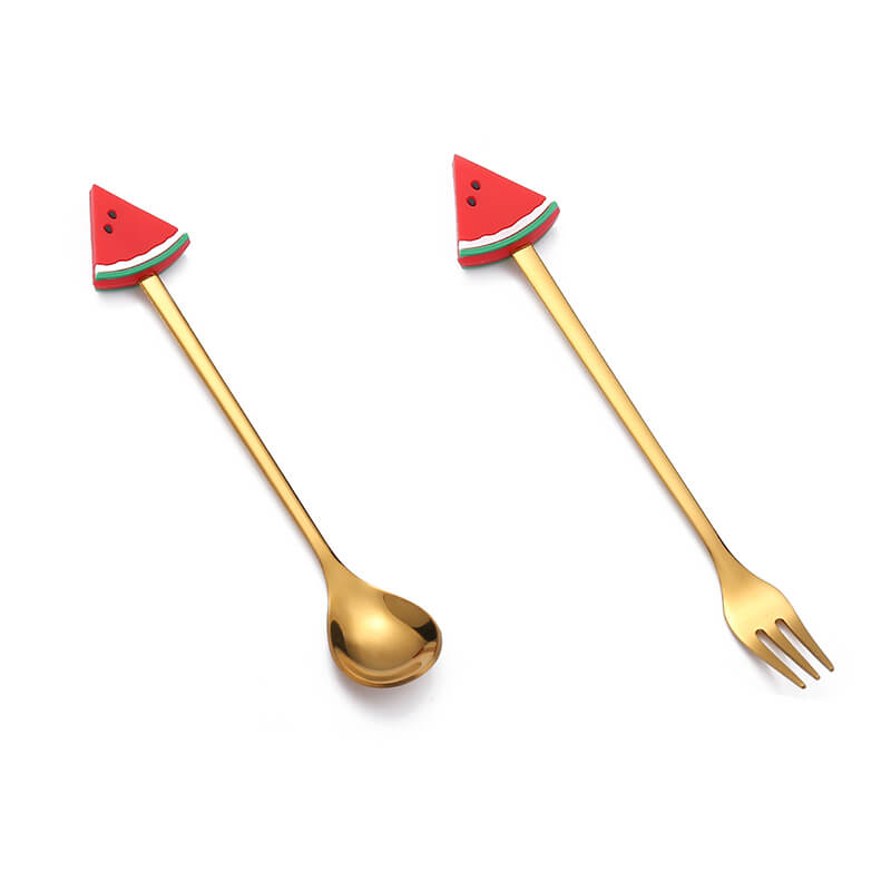Frucht Edelstahl Dessertlöffel & Gabel