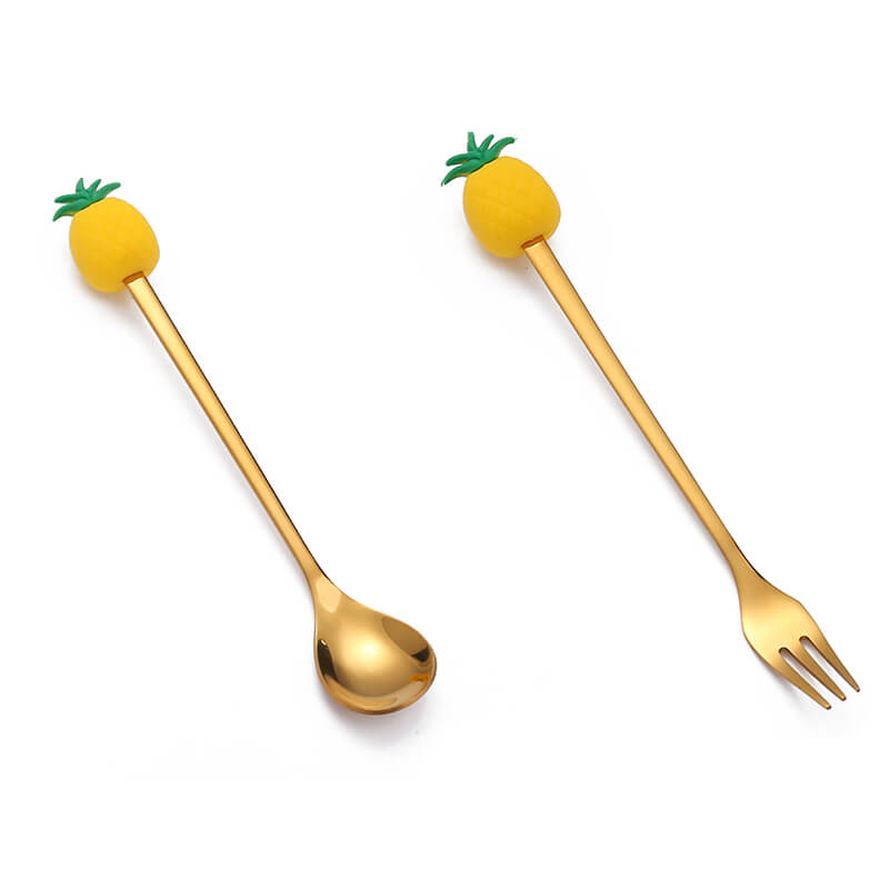 Frucht Edelstahl Dessertlöffel & Gabel