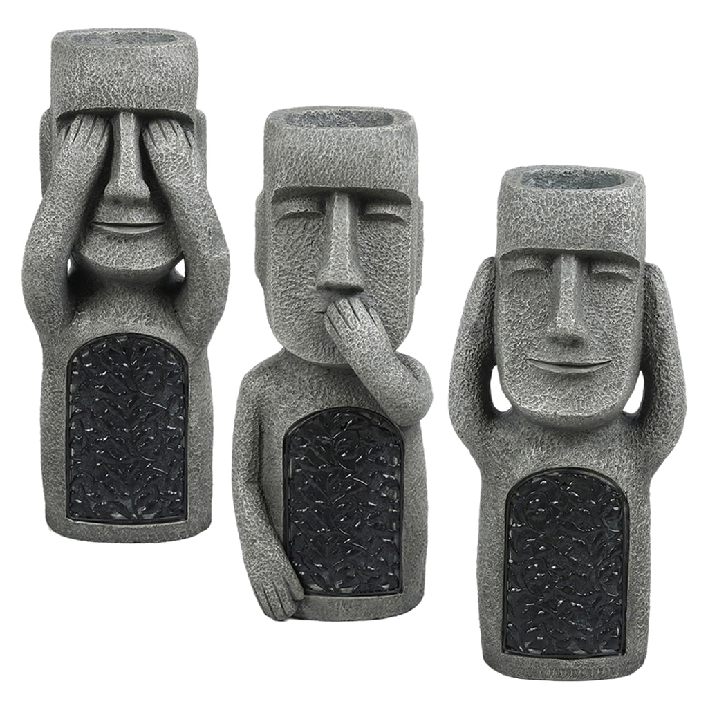 Lustige Osterinsel Statue Ahu Akivi Moai Monolith Garten Dekor Skulptur