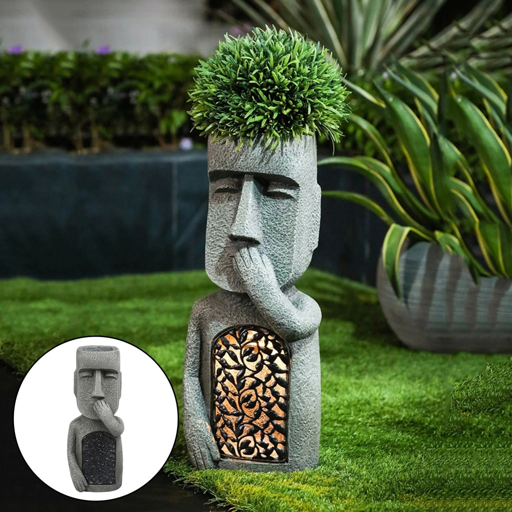 Lustige Osterinsel Statue Ahu Akivi Moai Monolith Garten Dekor Skulptur