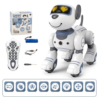Roboter-Elektronikhund, Stunt-Hund, Sprachbefehl, programmierbarer Berührungssinn, Musiklied, Roboterhund für Kinderspielzeug