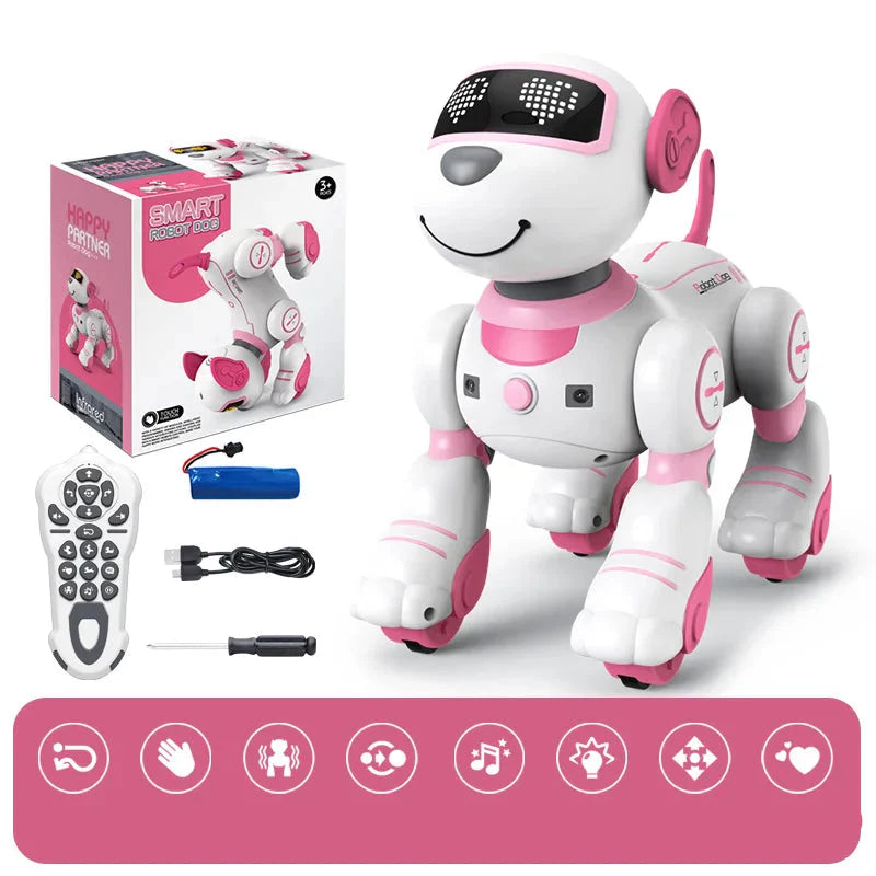 Roboter-Elektronikhund, Stunt-Hund, Sprachbefehl, programmierbarer Berührungssinn, Musiklied, Roboterhund für Kinderspielzeug