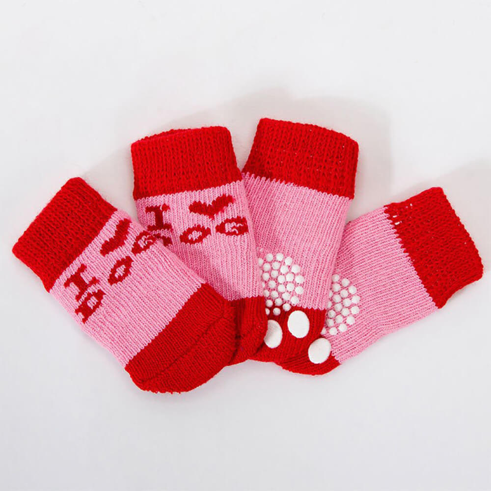 3D Tier Warm Anti-Rutsch Atmungsaktive Gemütliche Hundesocken