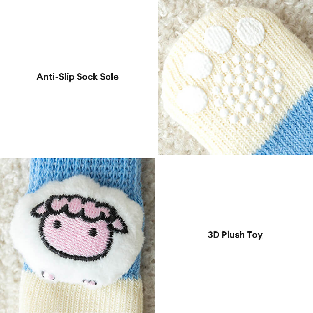 3D Tier Warm Anti-Rutsch Atmungsaktive Gemütliche Hundesocken