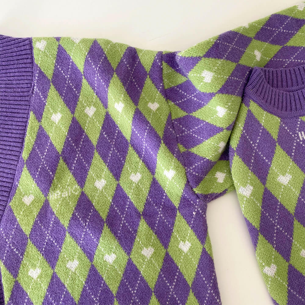 Argyle Herz Hund Strickpullover Passender Pullover Für Hunde Und Besitzer