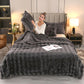 Frendorf | Premium Bubble Doppel-Layer Verdickte Faux Kaninchenfell Decke