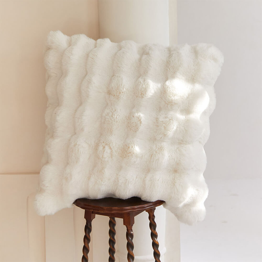 Frendorf | Premium Bubble Doppel-Layer Verdickte Faux Kaninchenfell Decke