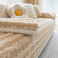 Strukturiert Kaninchen Plüsch Dick Warm Rutschfeste Couchbezug