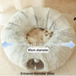 2 in 1 faltbarer Indoor weicher runder Katzen-Tunnel-Bett